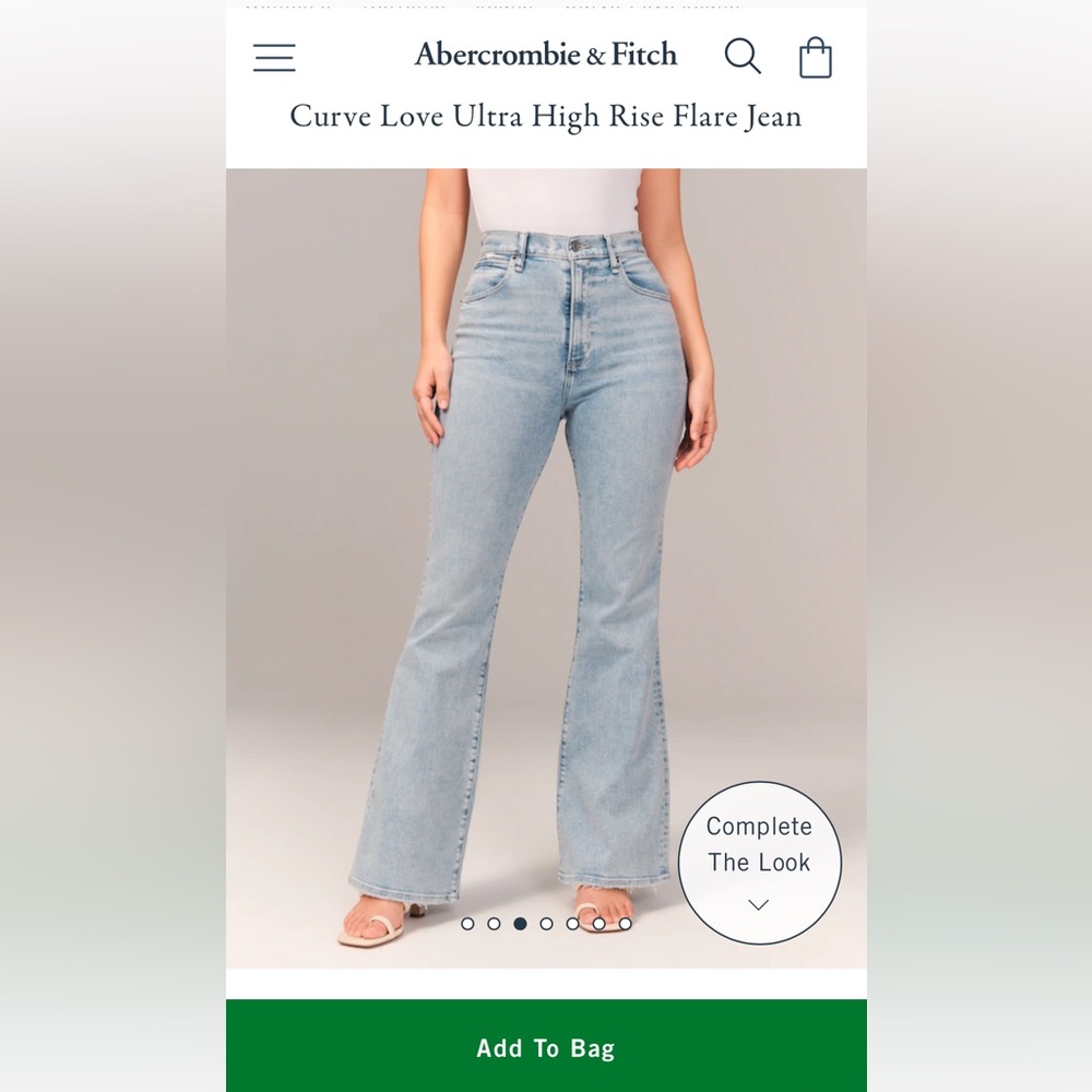 Abercrombie Curve Love Ultra High Rise Flare Jean
